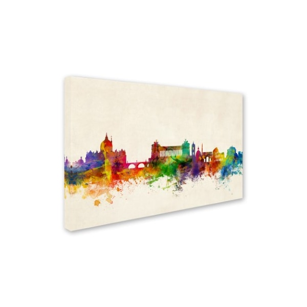 Michael Tompsett 'Rome Italy Skyline Beige' Canvas Art,22x32